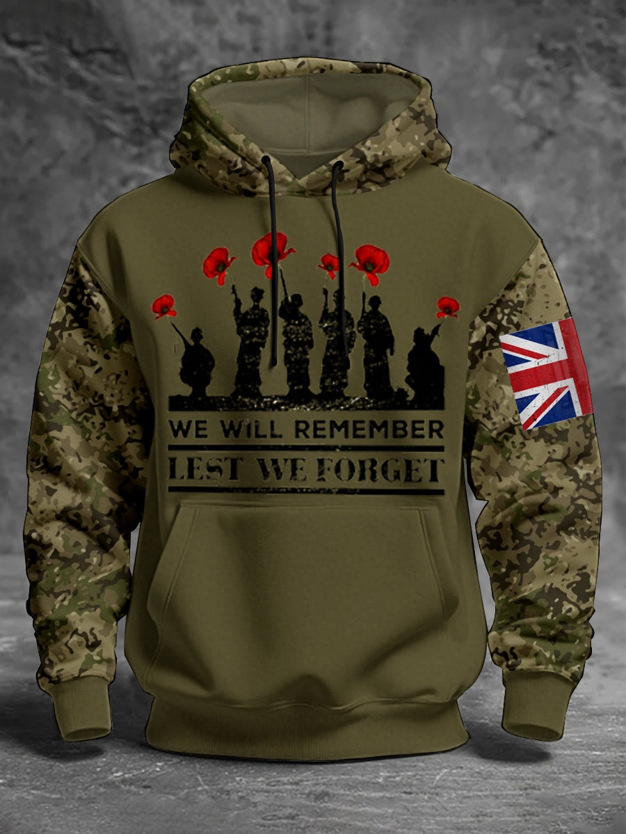 Herren-Hoodie zum Gedenktag „Damit wir nicht vergessen“