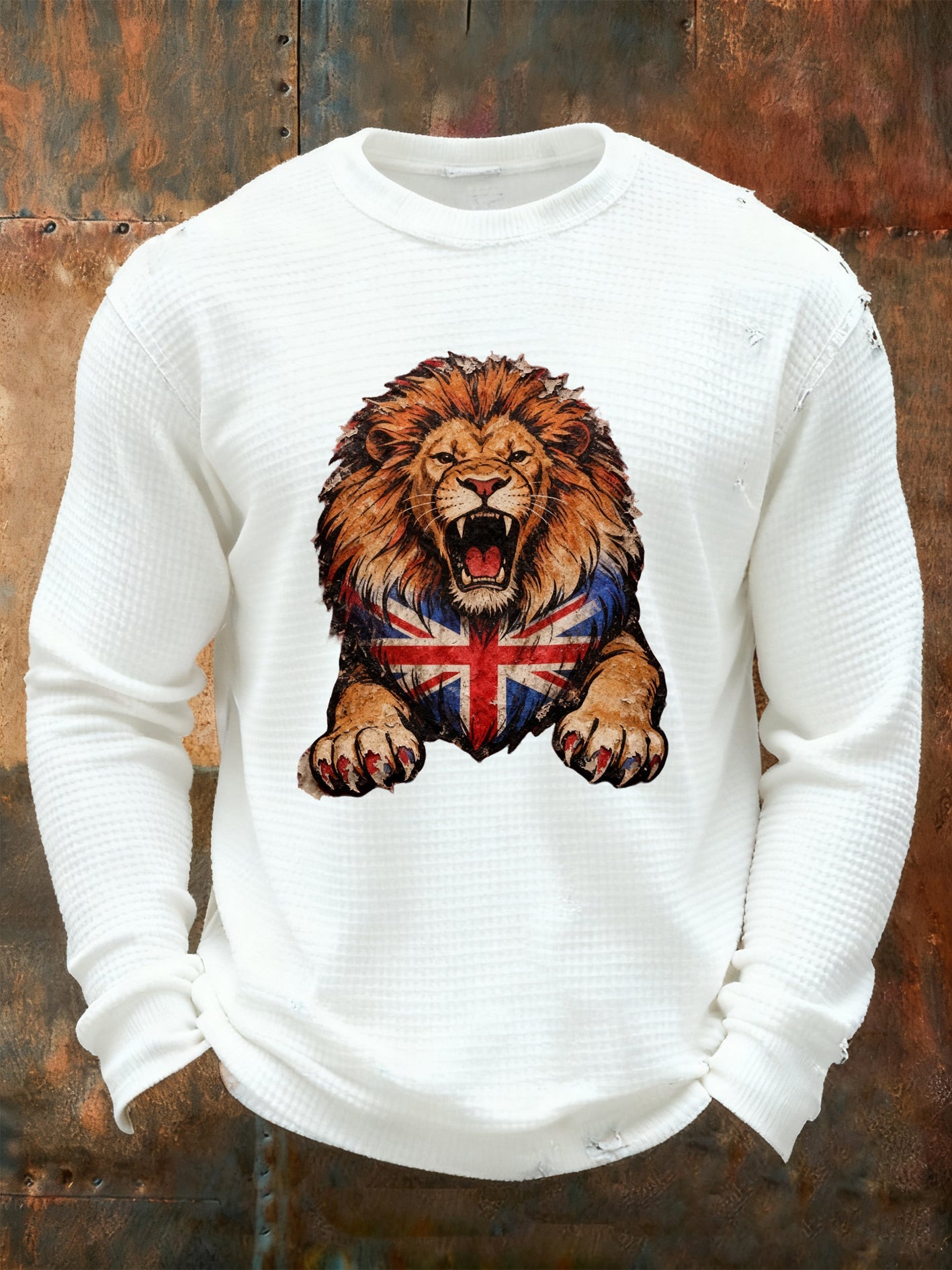 Men's Vintage British Lion Waffle Top