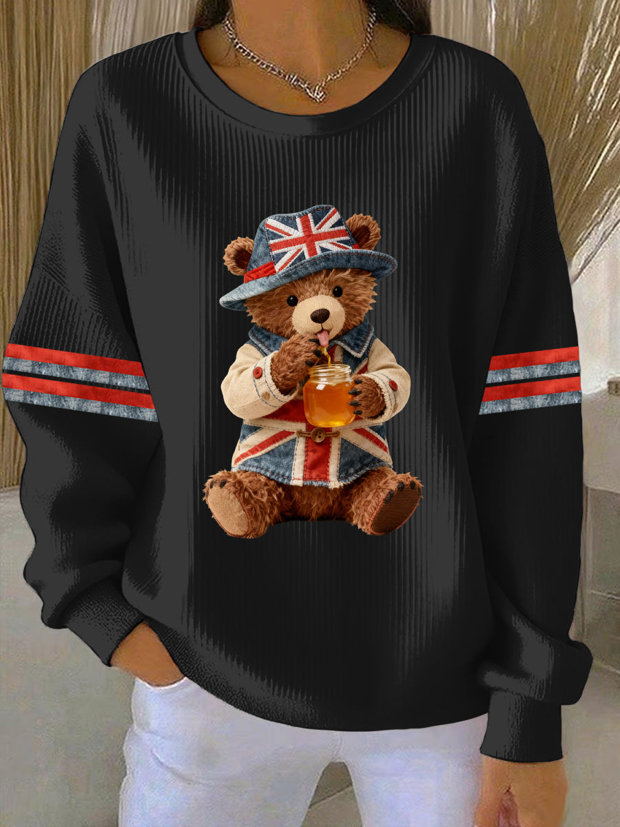 Women's British style  Print Casual Sweatshirt