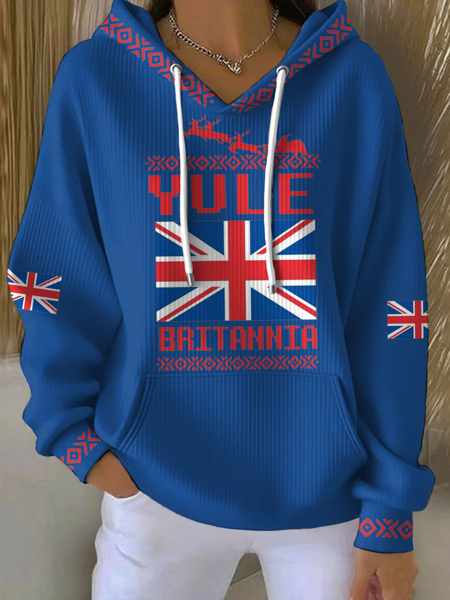 Damen-Hoodie mit Stonehenge-Motiv und Wintersonnenwende-Print (UK)