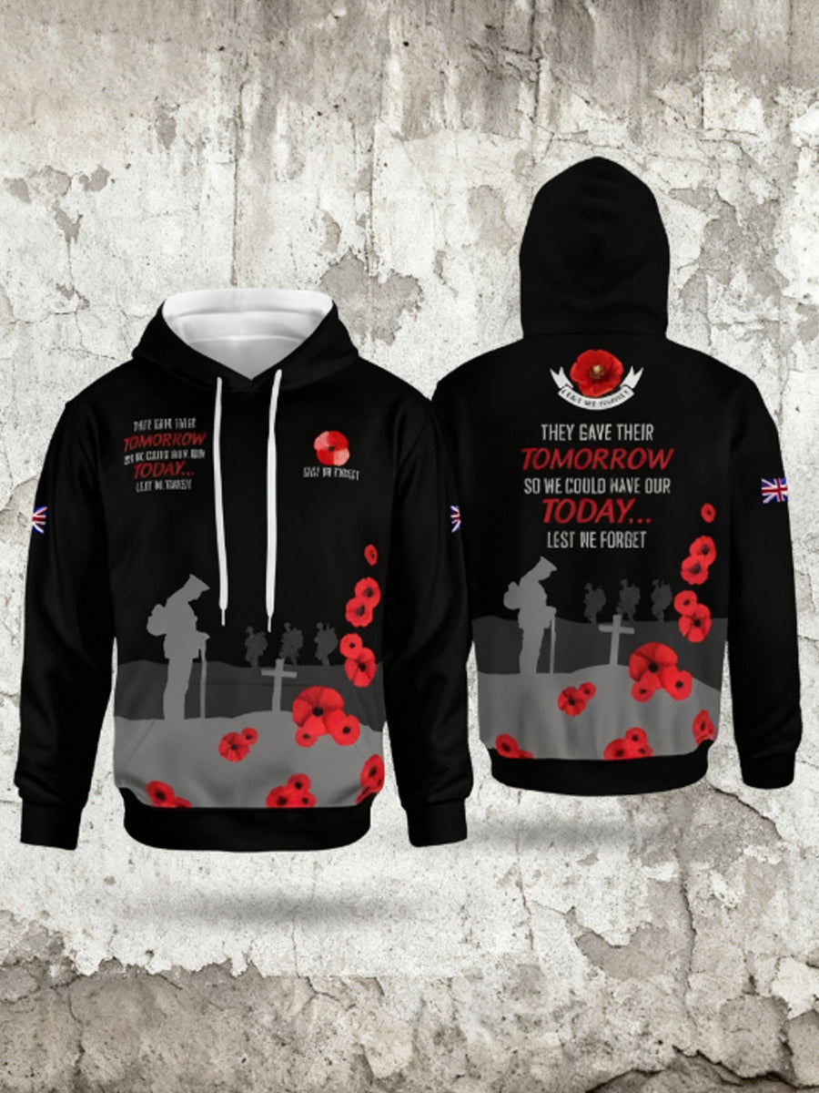 Herren-Hoodie zum Gedenktag „Damit wir nicht vergessen“