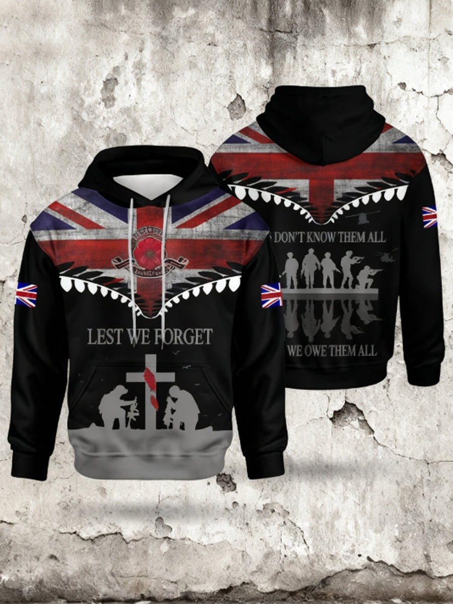 Herren-Hoodie zum Gedenktag „Damit wir nicht vergessen“