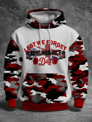 Herren-Hoodie zum Gedenktag „Lest We Forget“ (Standardpassform)