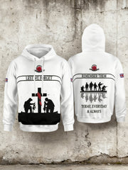 Herren-Hoodie zum Gedenktag „Damit wir nicht vergessen“