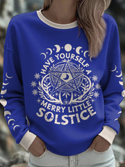 Damen-Sweatshirt mit Stonehenge-Motiv zur Wintersonnenwende (UK)