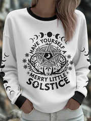 Damen-Sweatshirt mit Stonehenge-Motiv zur Wintersonnenwende (UK)