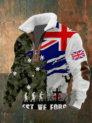 Men's Remembrance Day Lest We Forget Printed Sweatshirt