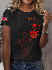 Kurzarm-T-Shirt zum Gedenktag der Frauen – „Damit wir nicht vergessen“.