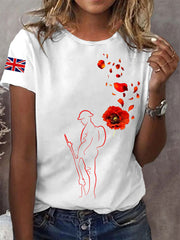 Kurzarm-T-Shirt zum Gedenktag der Frauen – „Damit wir nicht vergessen“.