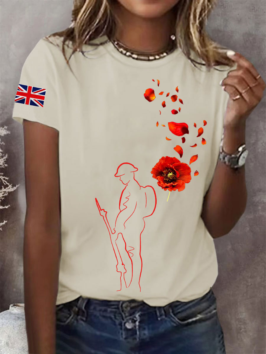 Kurzarm-T-Shirt zum Gedenktag der Frauen – „Damit wir nicht vergessen“.