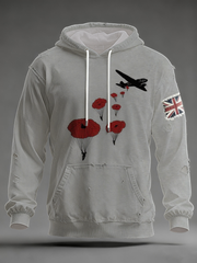 Oversized-Hoodie mit überschnittenen Schultern und Taschen im Stil eines Flugzeugs der Royal Air Force