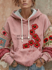 Mohnblumen-Hoodie zum Gedenktag der Frauen