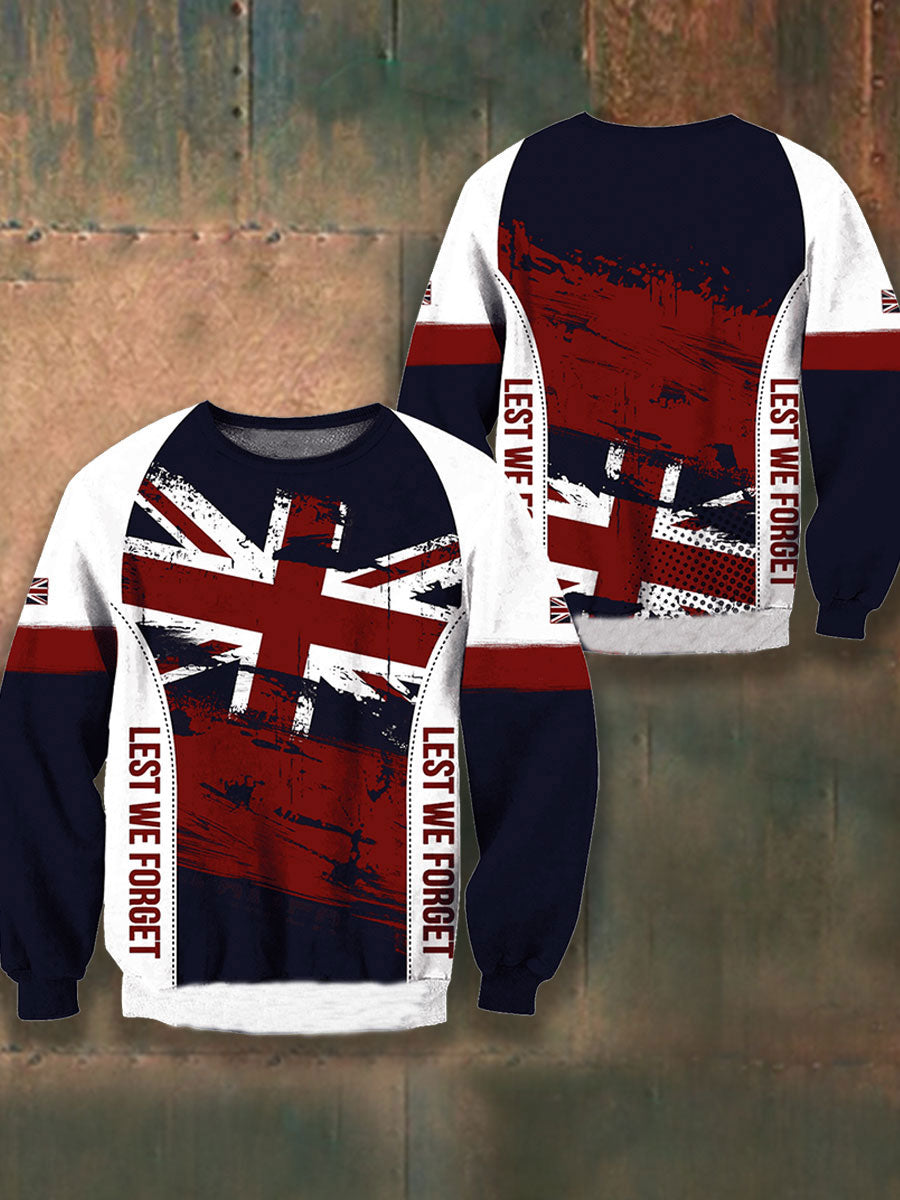 Men's Remembrance Day Lest We Forget Crew Neck Sweatshirt