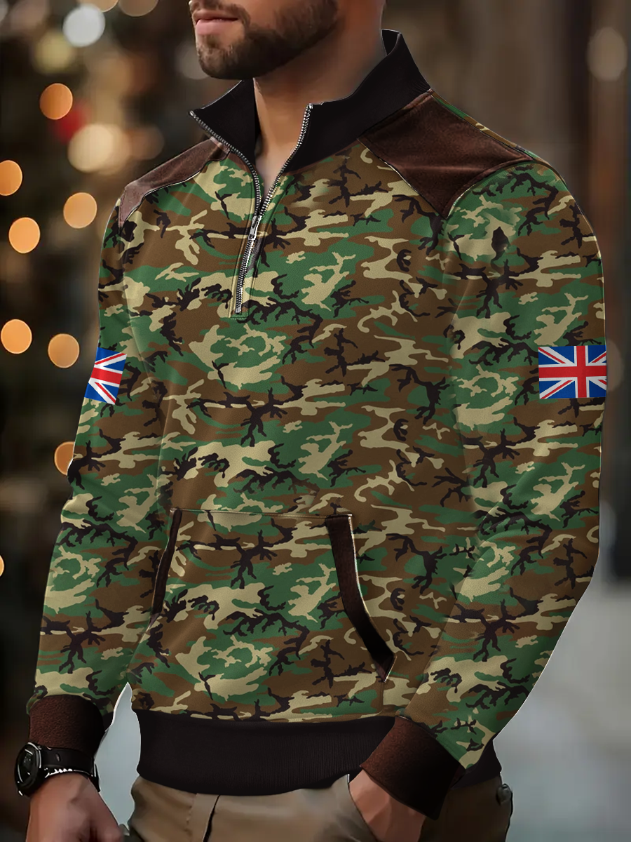 Men's UK MTP Camouflage Remembrance Day Printed Sweatshirt