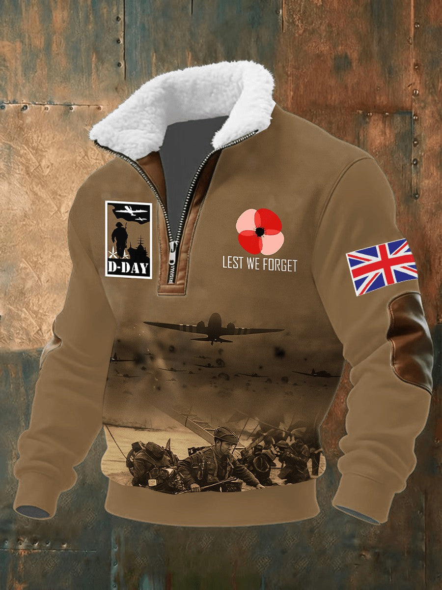 Herren-Sweatshirt mit Aufdruck zum Gedenktag „Wir werden nicht vergessen“
