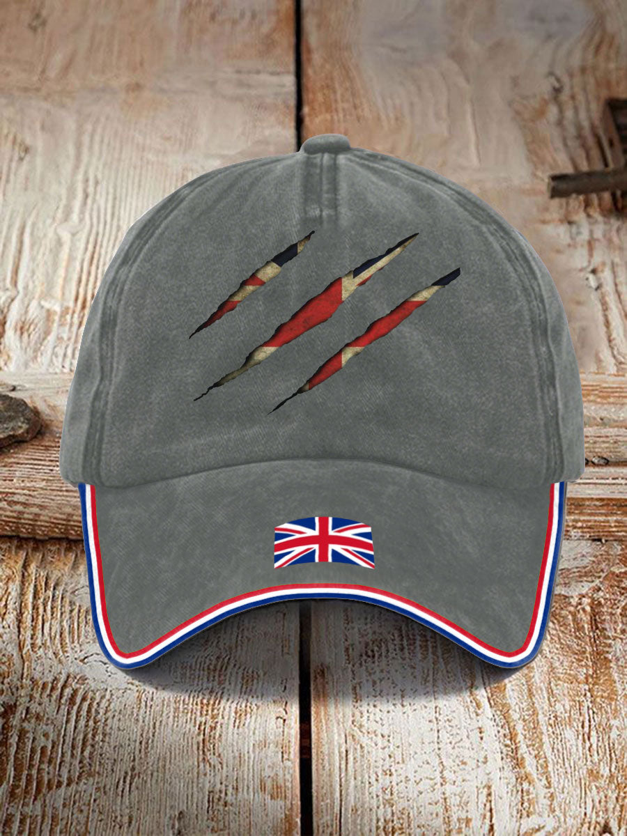 Unisex UK Flag Printed Hat