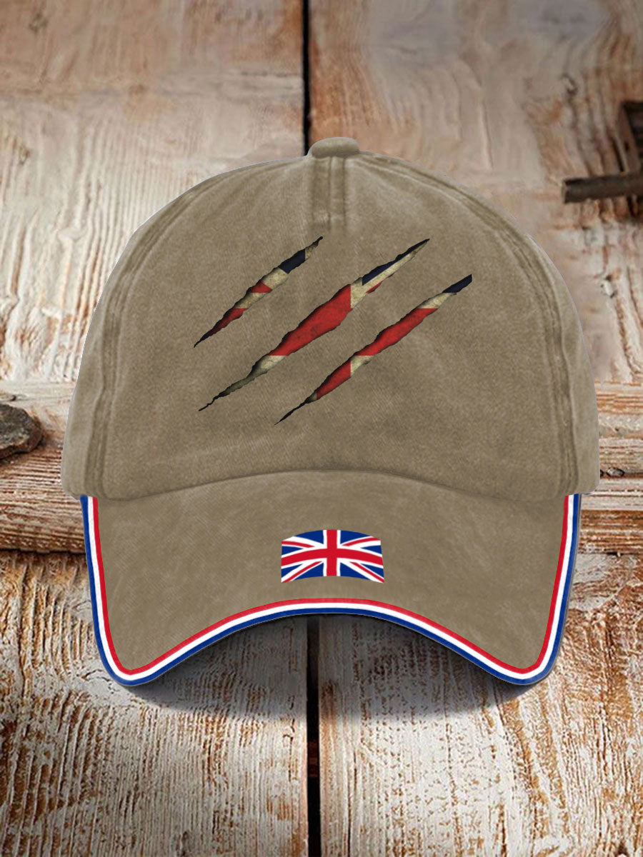 Unisex UK Flag Printed Hat
