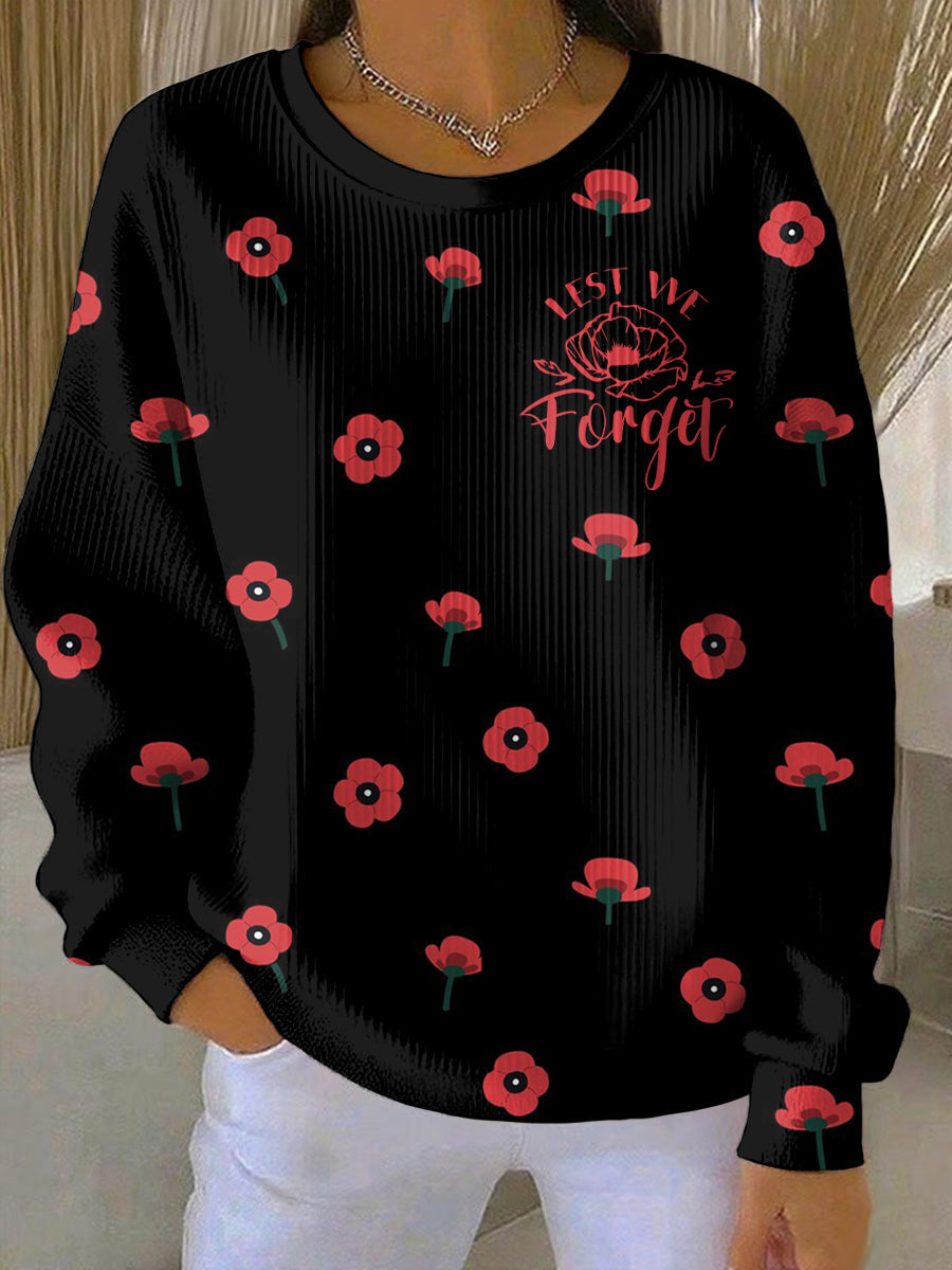 Damen-Sweatshirt mit Aufdruck zum Gedenktag