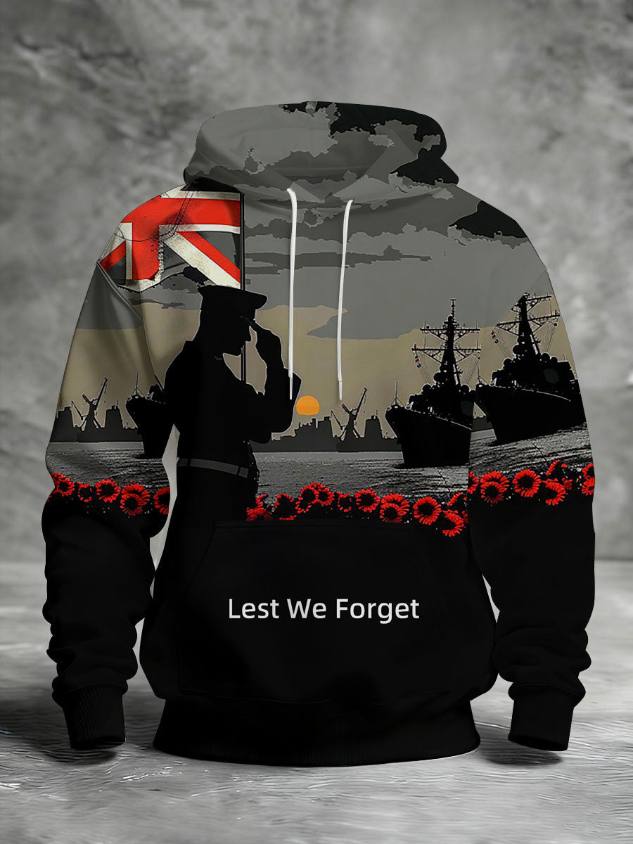 Herren-Hoodie zum Gedenktag „Damit wir nicht vergessen“
