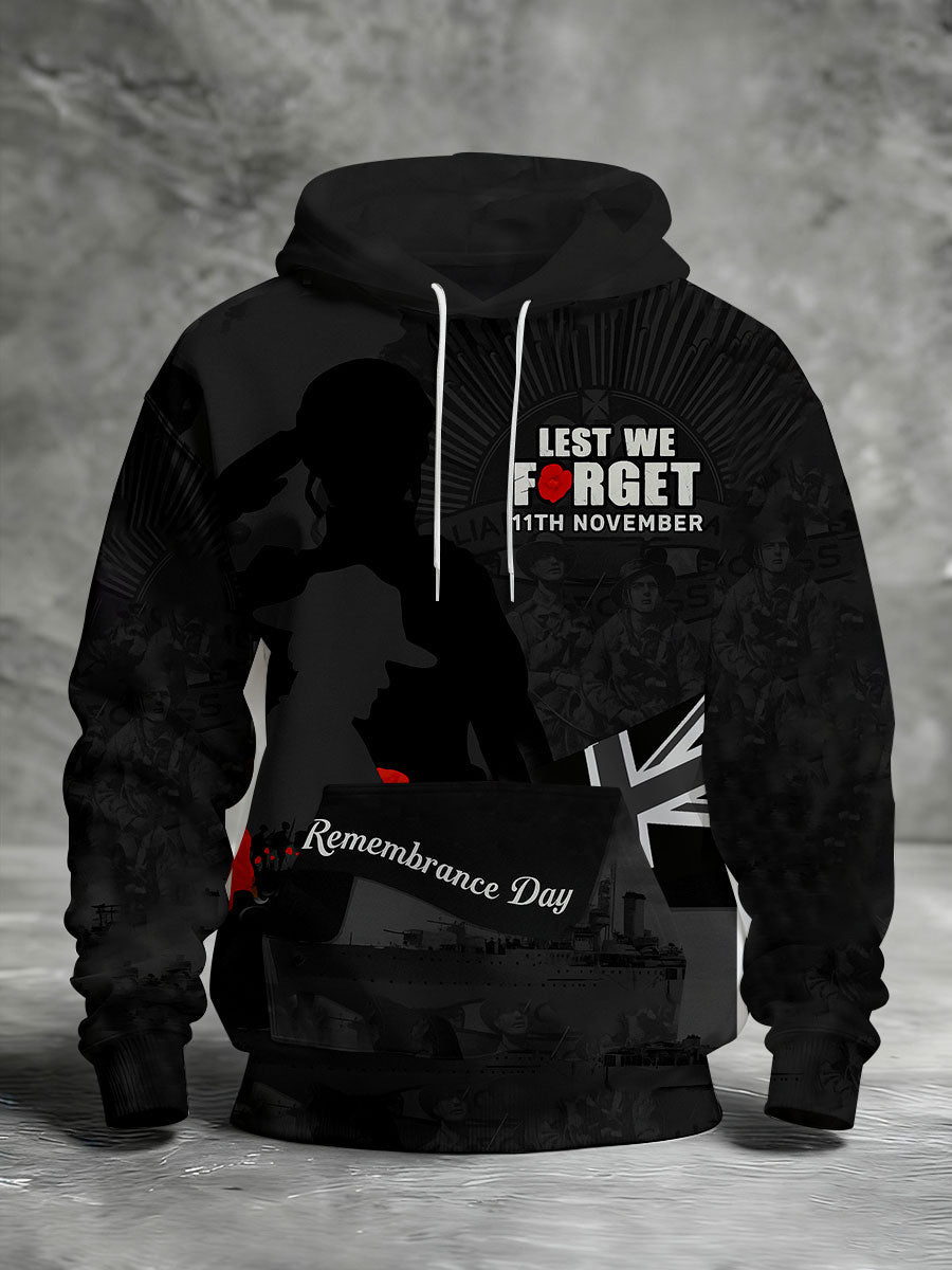 Herren-Hoodie zum Gedenktag „Damit wir nicht vergessen“