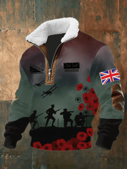 Men's Remembrance Day Lest We Forget Printed Sweatshirt