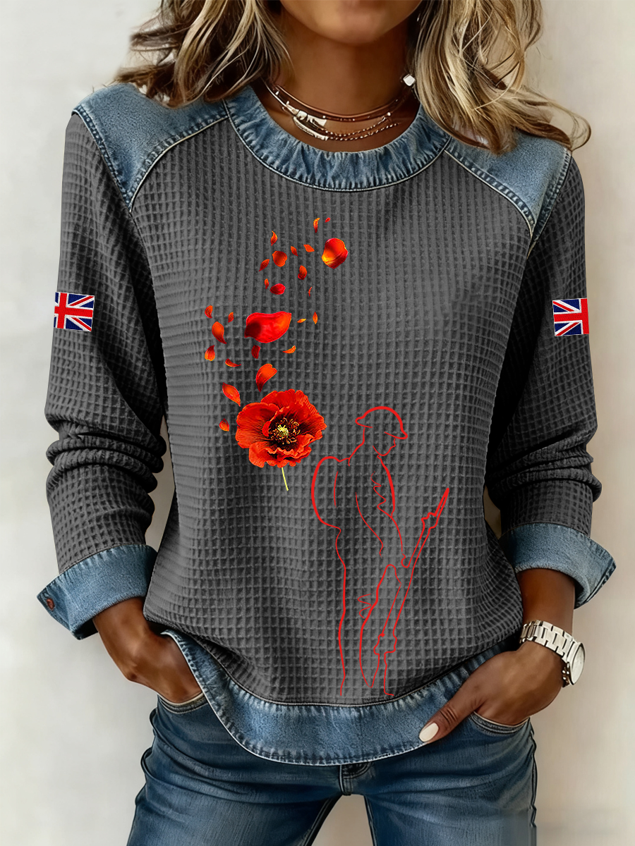 Women's Remembrance Day Lest We Forget Print Top