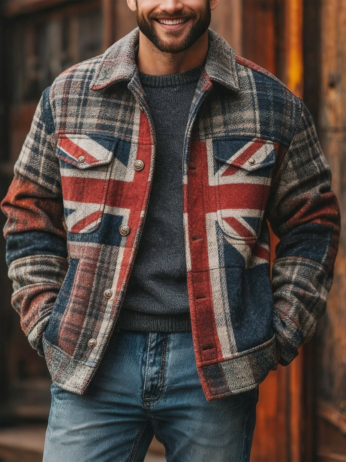 Britische Herren-Freizeitjacke