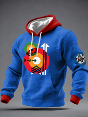 Men's Mod Target Arrows 60s Pop Art The Jam Checkered Cotton Hoodie