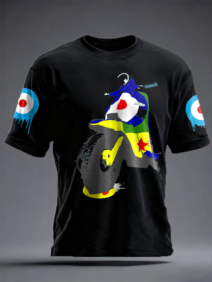 Unisex UK Mods Music Lover Printed T-shirt