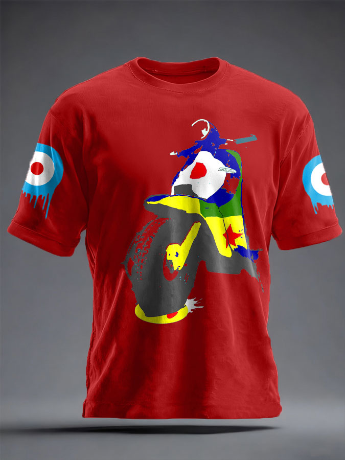 Unisex UK Mods Music Lover Printed T-shirt