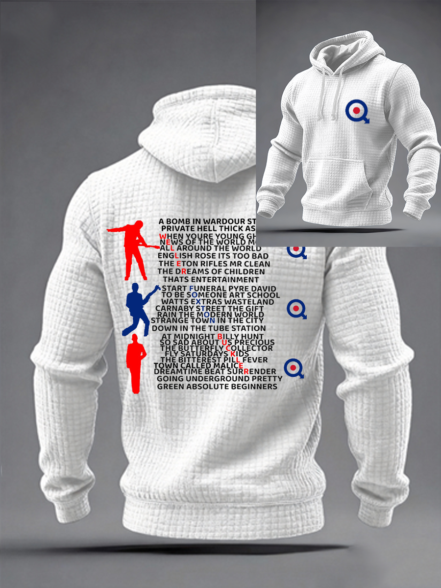 Men's Jam songs Poster Checkered Cotton Hoodie