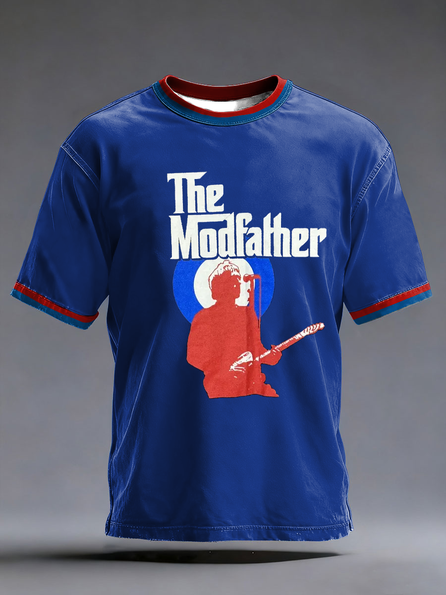 Herren-T-Shirt „The Modfather Paul Weller“ mit kurzen Ärmeln
