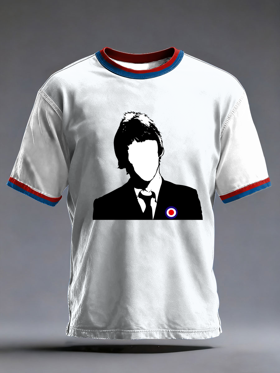 Herren-T-Shirt „The Modfather Paul Weller“ mit kurzen Ärmeln