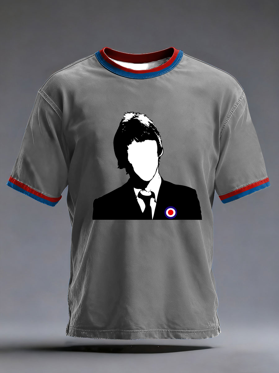 Herren-T-Shirt „The Modfather Paul Weller“ mit kurzen Ärmeln