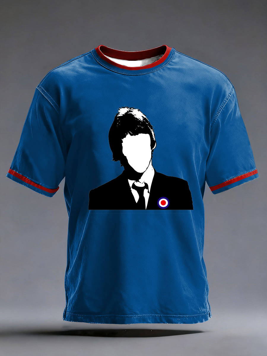 Herren-T-Shirt „The Modfather Paul Weller“ mit kurzen Ärmeln