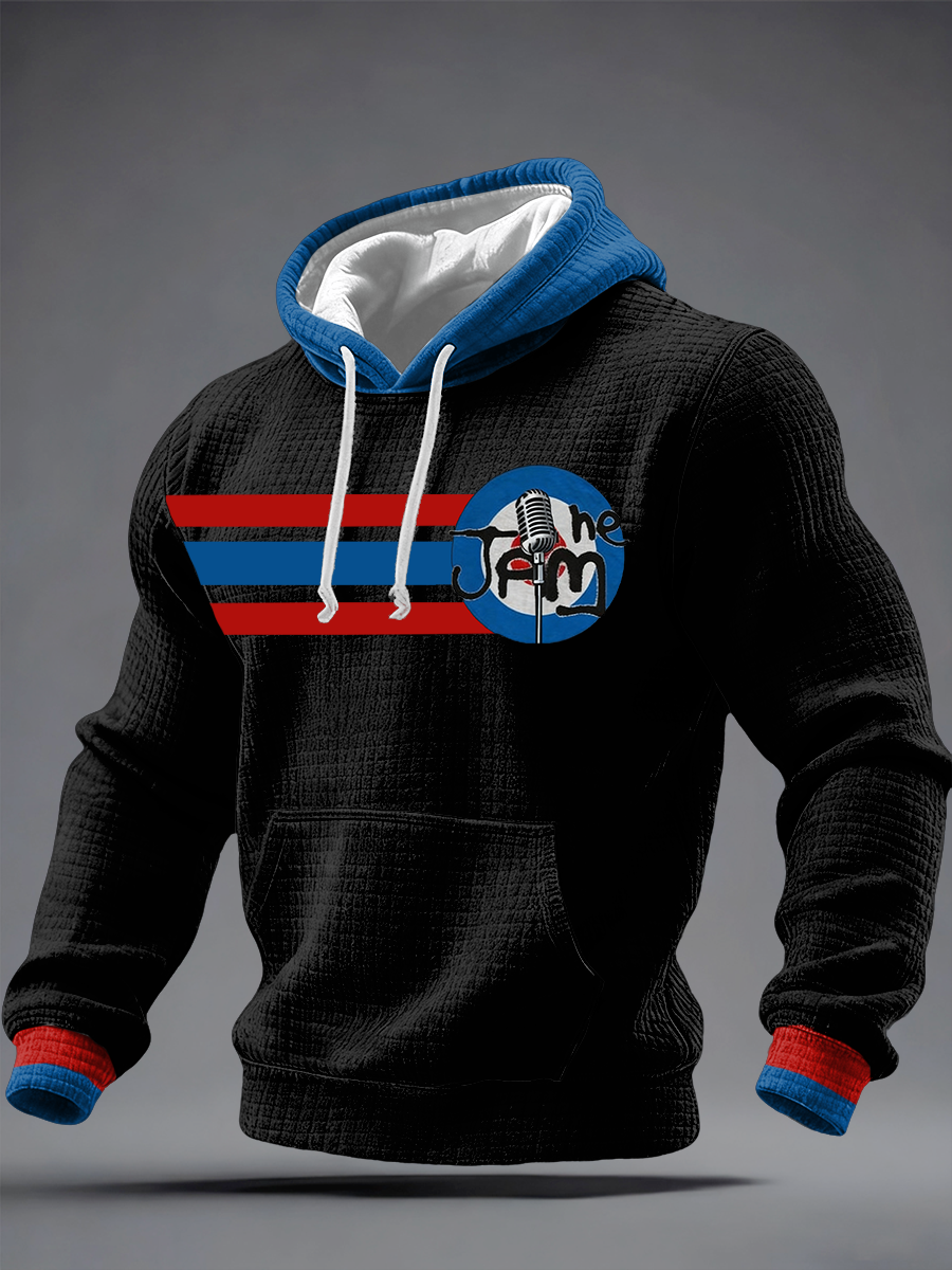 Men's Modfather UK Music Mods Lover Checkered Cotton Hoodie