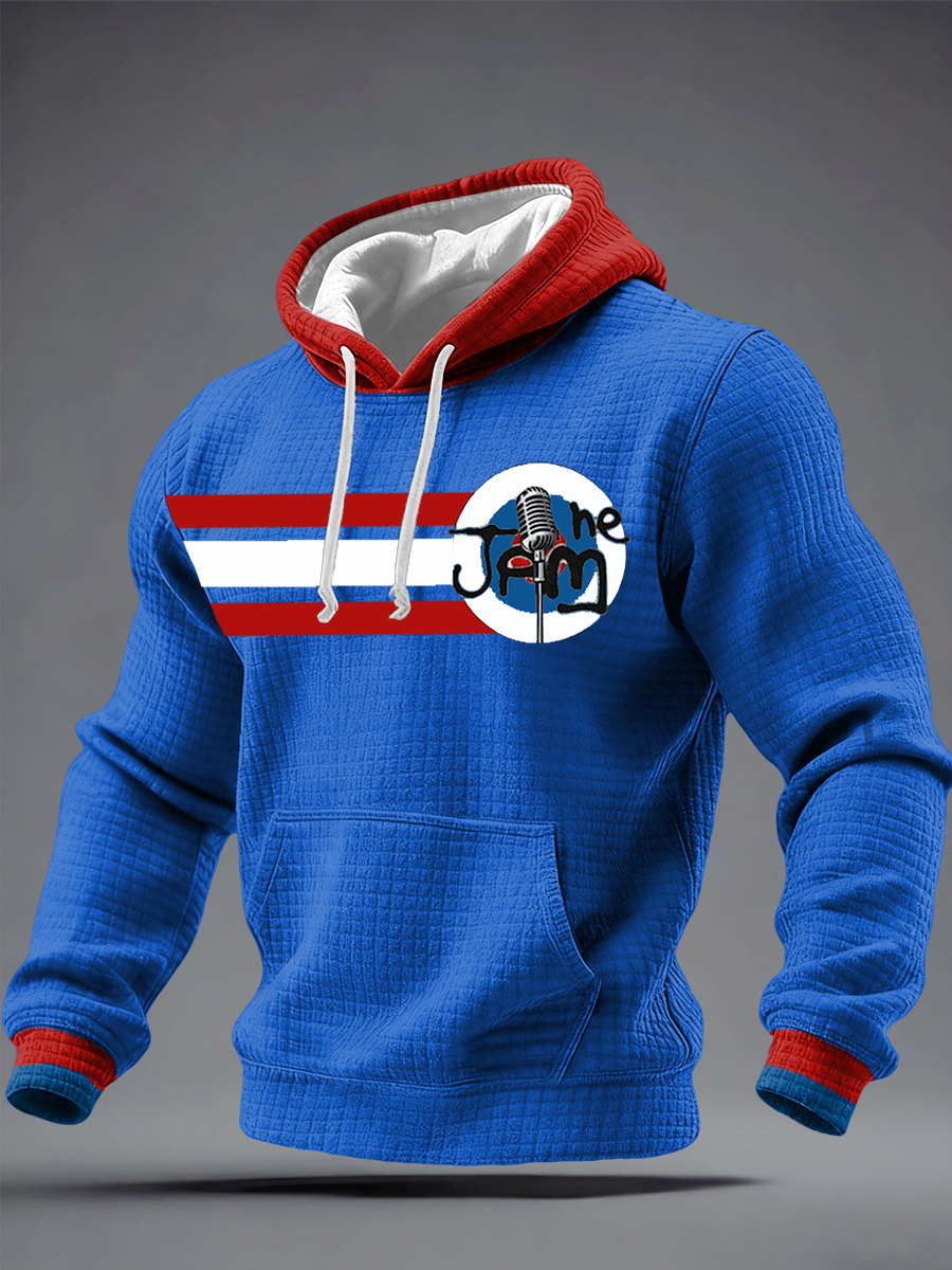 Men's Modfather UK Music Mods Lover Checkered Cotton Hoodie