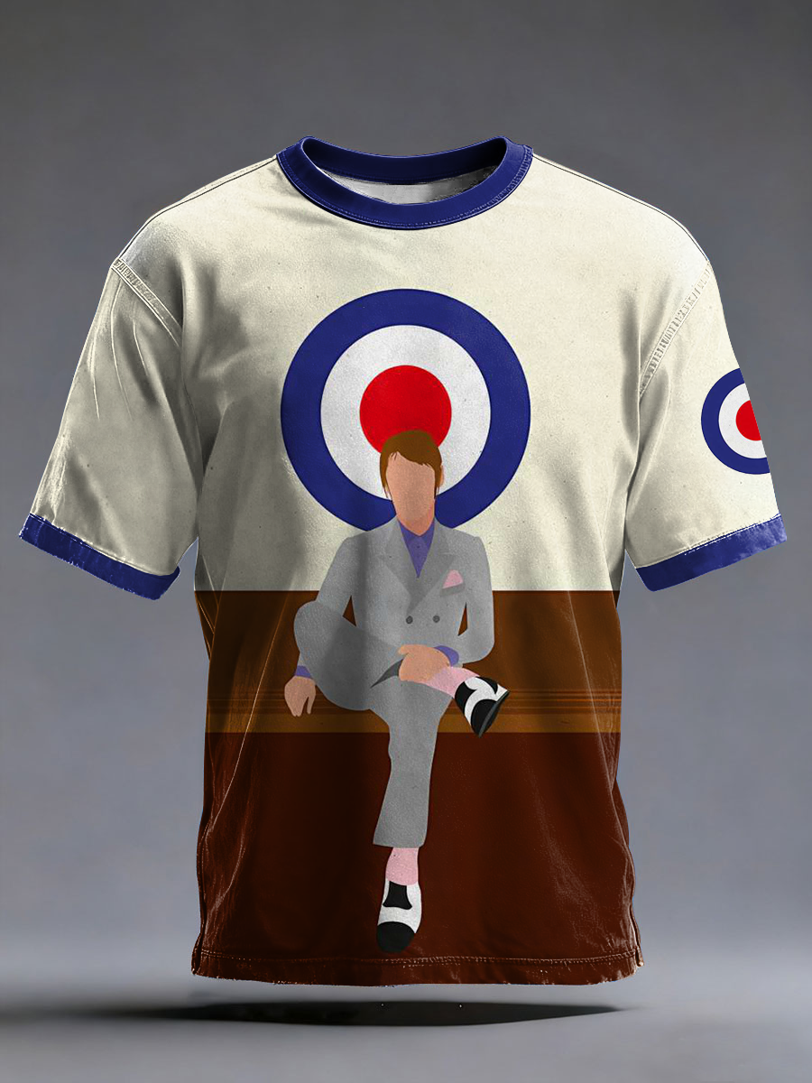 Modfather UK Herren-T-Shirt für Musik- und Mod-Liebhaber mit kurzen Ärmeln