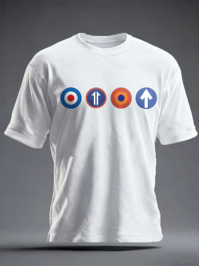 Unisex UK Mod Music Lover Printed T-shirt