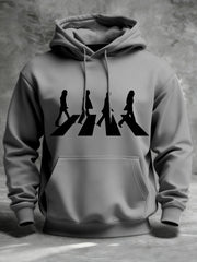 Klassischer Herren-Hoodie mit Print einer legendären Rockband