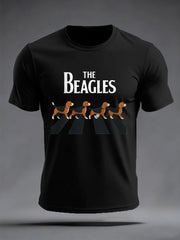 Men's Funny “The Beagles” Dog Lover Beatles Parody Casual Tee