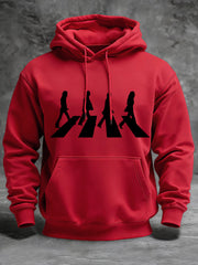 Klassischer Herren-Hoodie mit Print einer legendären Rockband