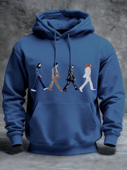 Klassischer Herren-Hoodie mit Aufdruck einer legendären Rockband – das perfekte Geschenk für Fans