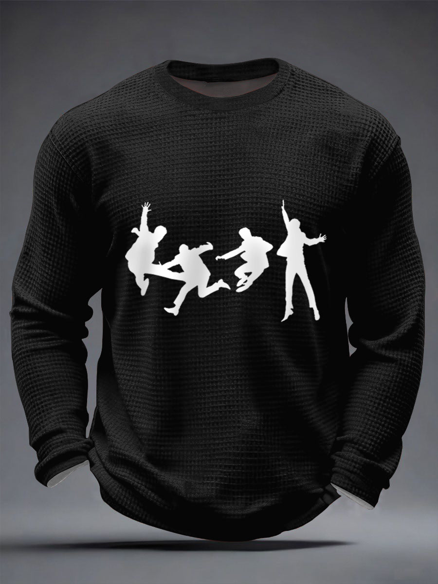 Men's Classic Legendary Rock Band Print Gift For Fans Casual Long Sleeve T-Shirt