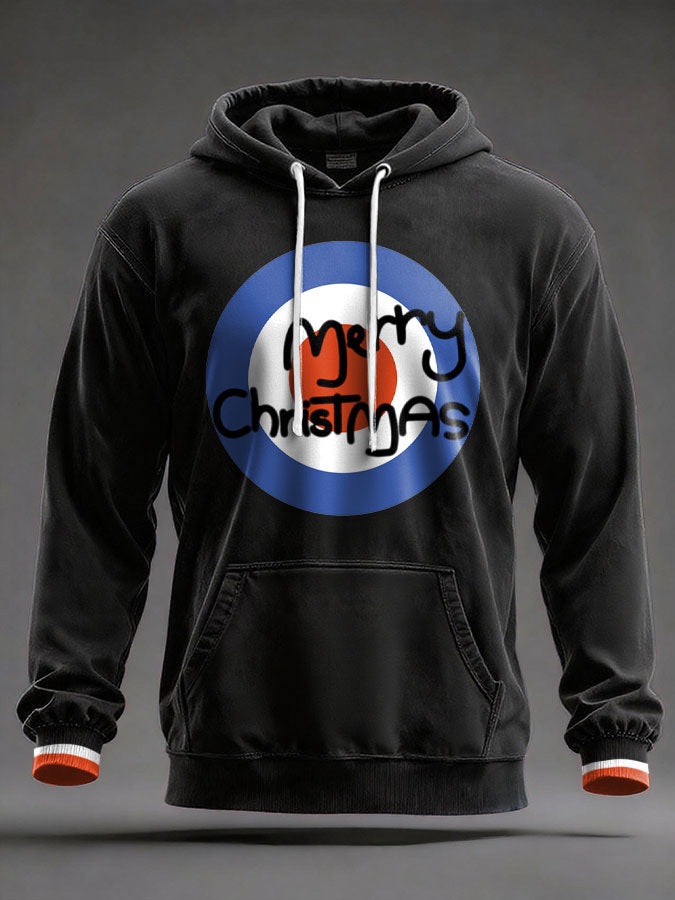 Unisex UK Mod Music Lover Christmas Printed Hoodie