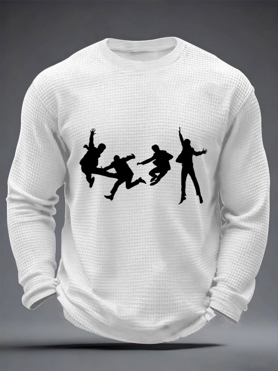 Men's Classic Legendary Rock Band Print Gift For Fans Casual Long Sleeve T-Shirt