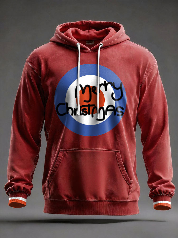 Unisex UK Mod Music Lover Christmas Printed Hoodie