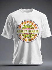 Klassisches Herren-T-Shirt mit Aufdruck einer legendären Rockband – das perfekte Geschenk für Fans!