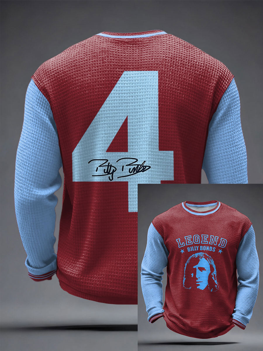 Men's Football Lover Legend Printed Waffle Tops