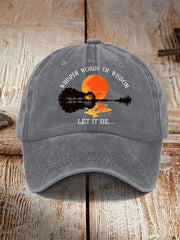 Unisex Whisper Words of Wisdom Let it Be Guitar Print Hat